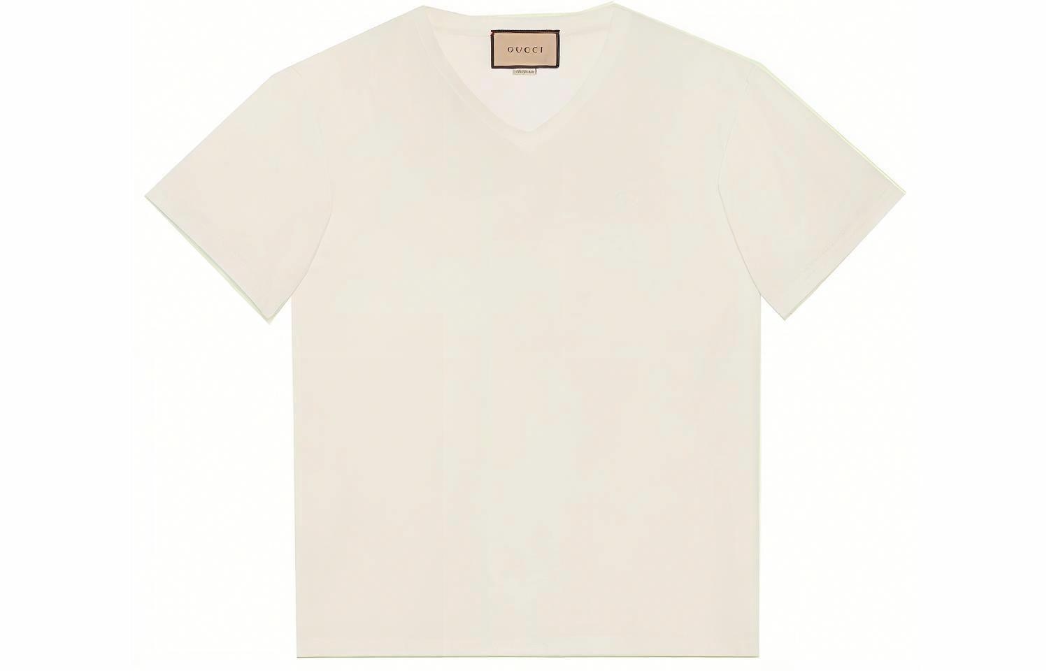 Футболка Gucci V-Neck T-Shirt White