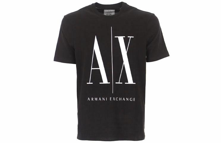 Armani Exchange Logo Print T-Shirt Black