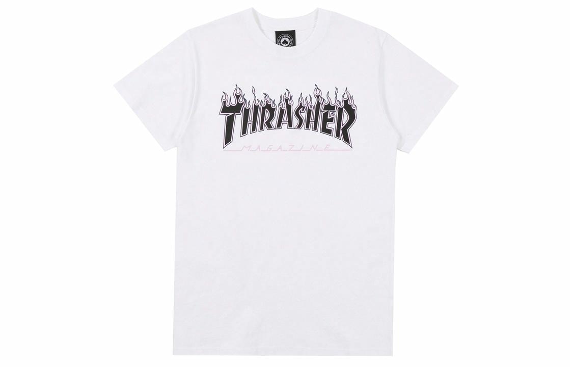 Thrasher Flame Logo T-Shirt White