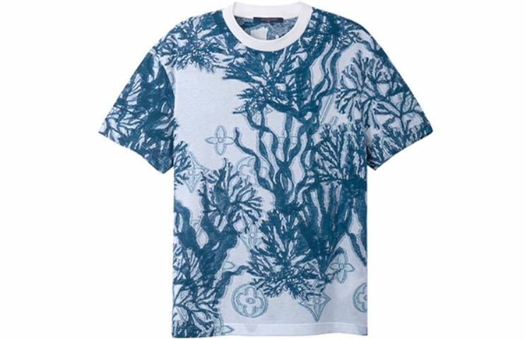 LOUIS VUITTON/路易威登 Louis Vuitton FW23 Jacquard T-Shirt Blue