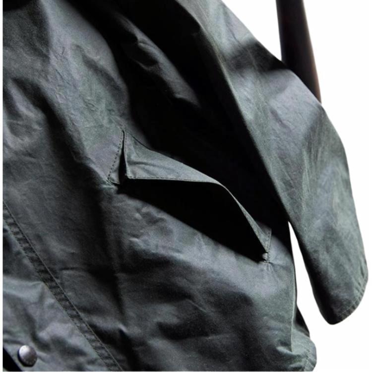 Barbour Waxed Short Jacket Green — фото 8