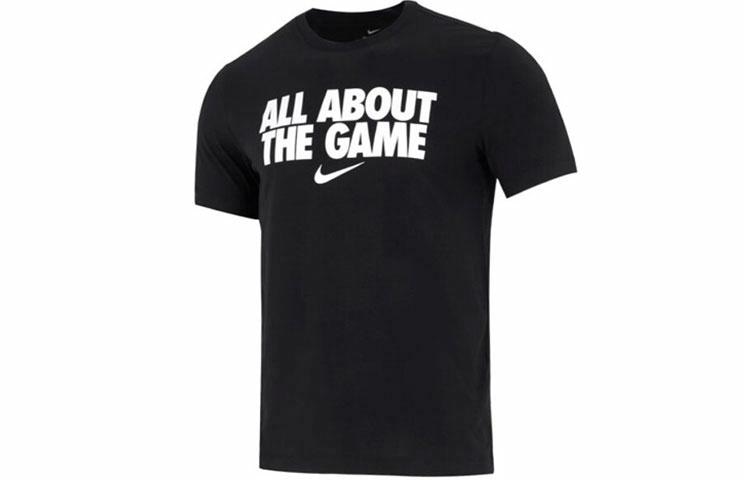Футболка Nike Letter Print Crew Neck Tee Black
