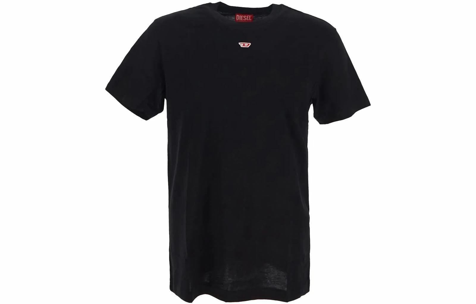 Diesel Logo Embroidered T-Shirt Black