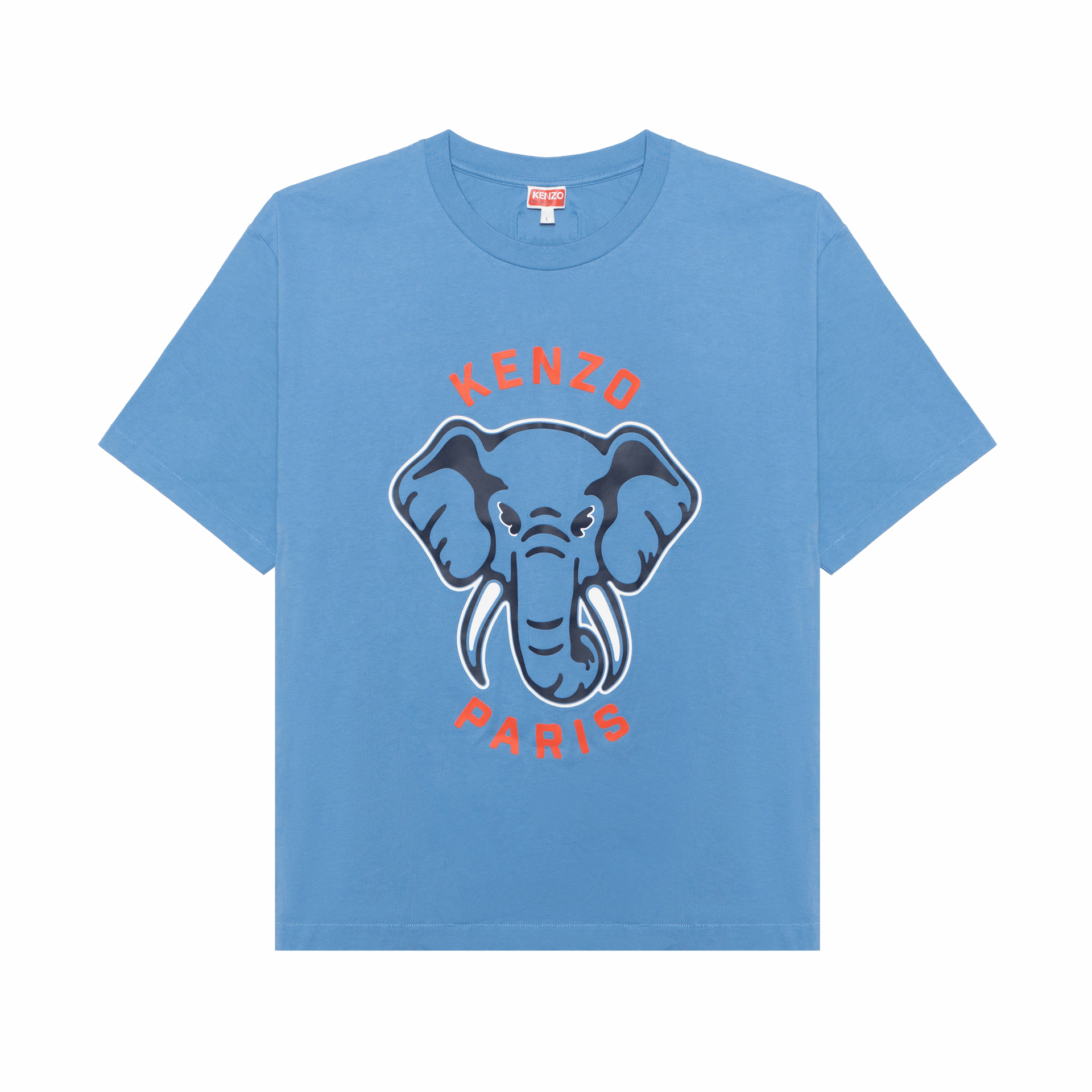 KENZO Elephant Print T-Shirt Blue
