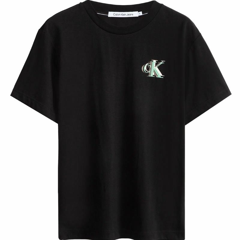 Calvin Klein Embroidered Logo T-Shirt Black