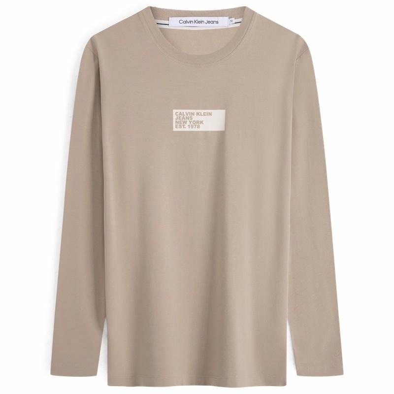 Футболка Calvin Klein Long Sleeve Oatmeal