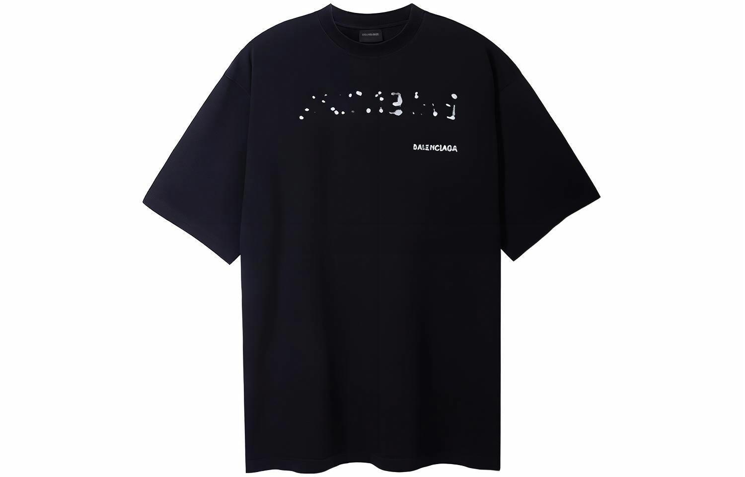 Balenciaga SS23 Logo Print T-Shirt Black