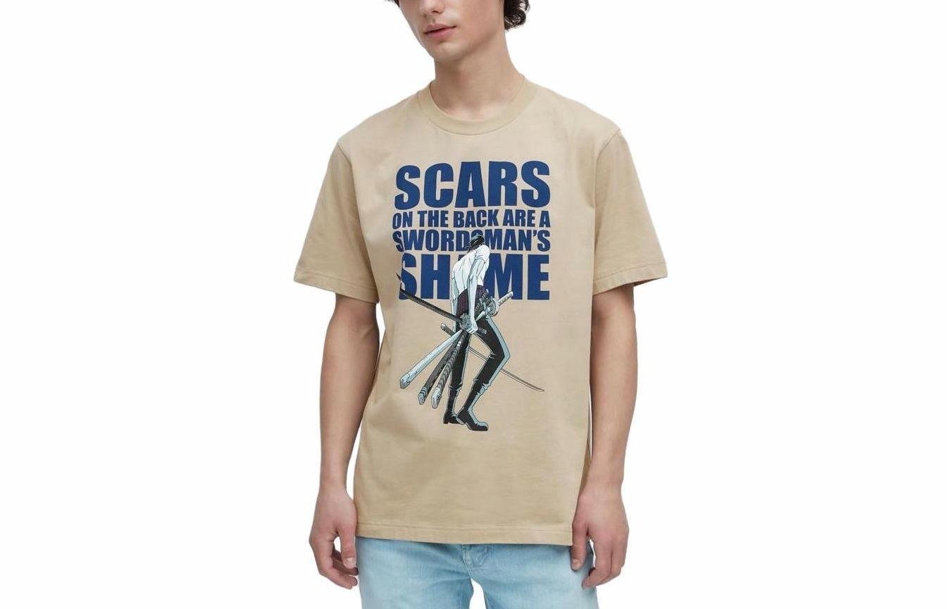 UNIQLO/优衣库 UNIQLO x One Piece SS23 Archive Letter Print T-Shirt Beige