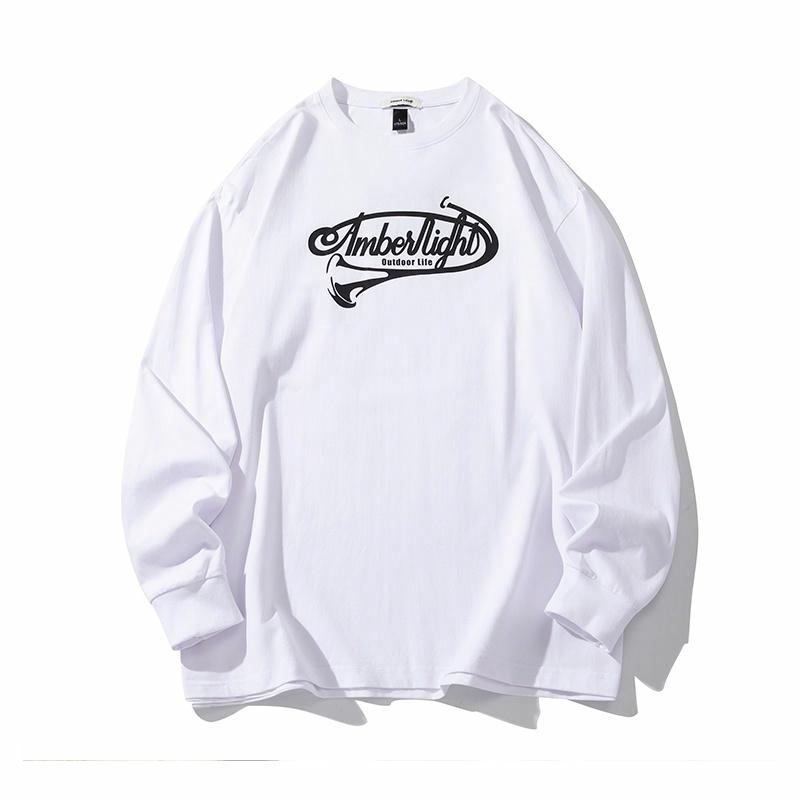 AMBER LIGHT Logo Print Long Sleeve Tee