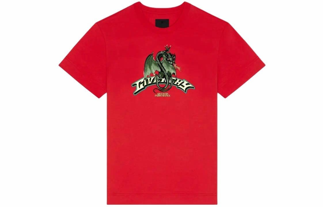 Givenchy/纪梵希 Givenchy SS24 Dragon Logo T-Shirt Red