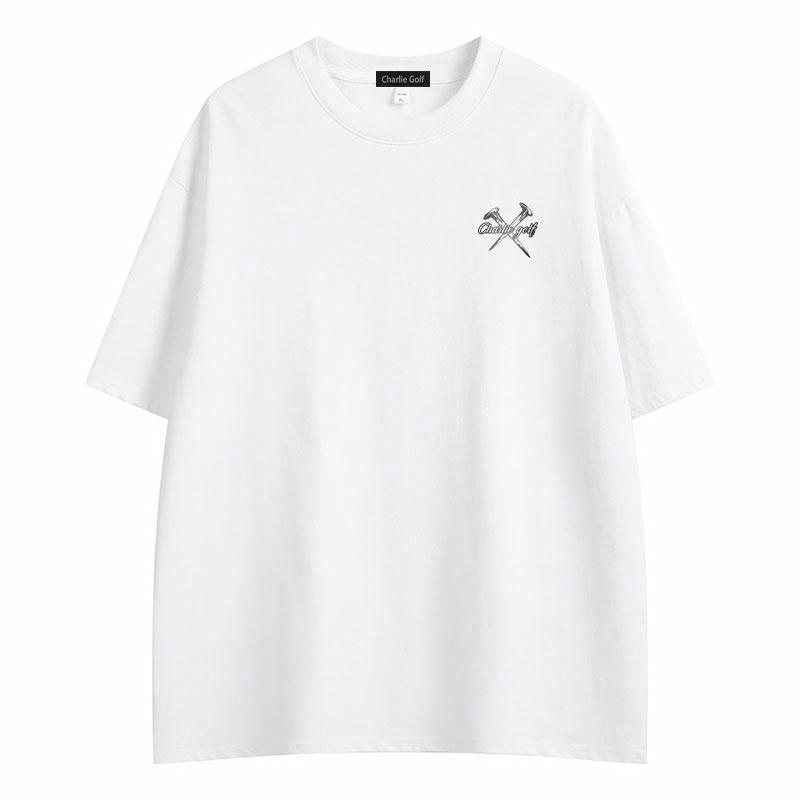 Charlie Golf Vintage Logo Tee White — фото 2