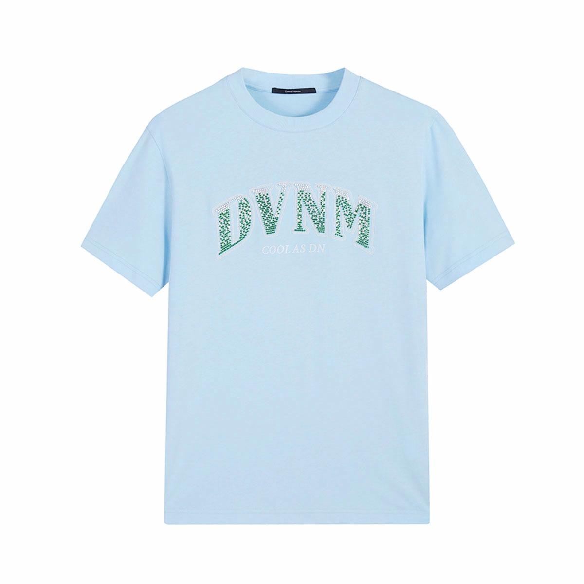 Футболка David Naman SS24 Cotton Colorblock Embroidered Tee