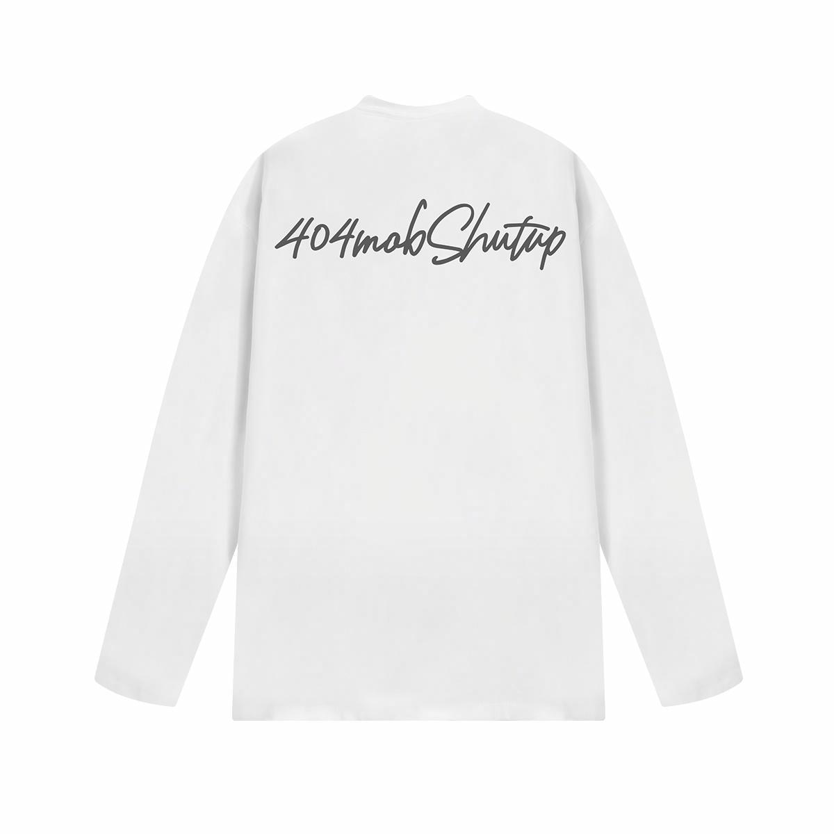 404MOB GANG Logo Print Long Sleeve Tee