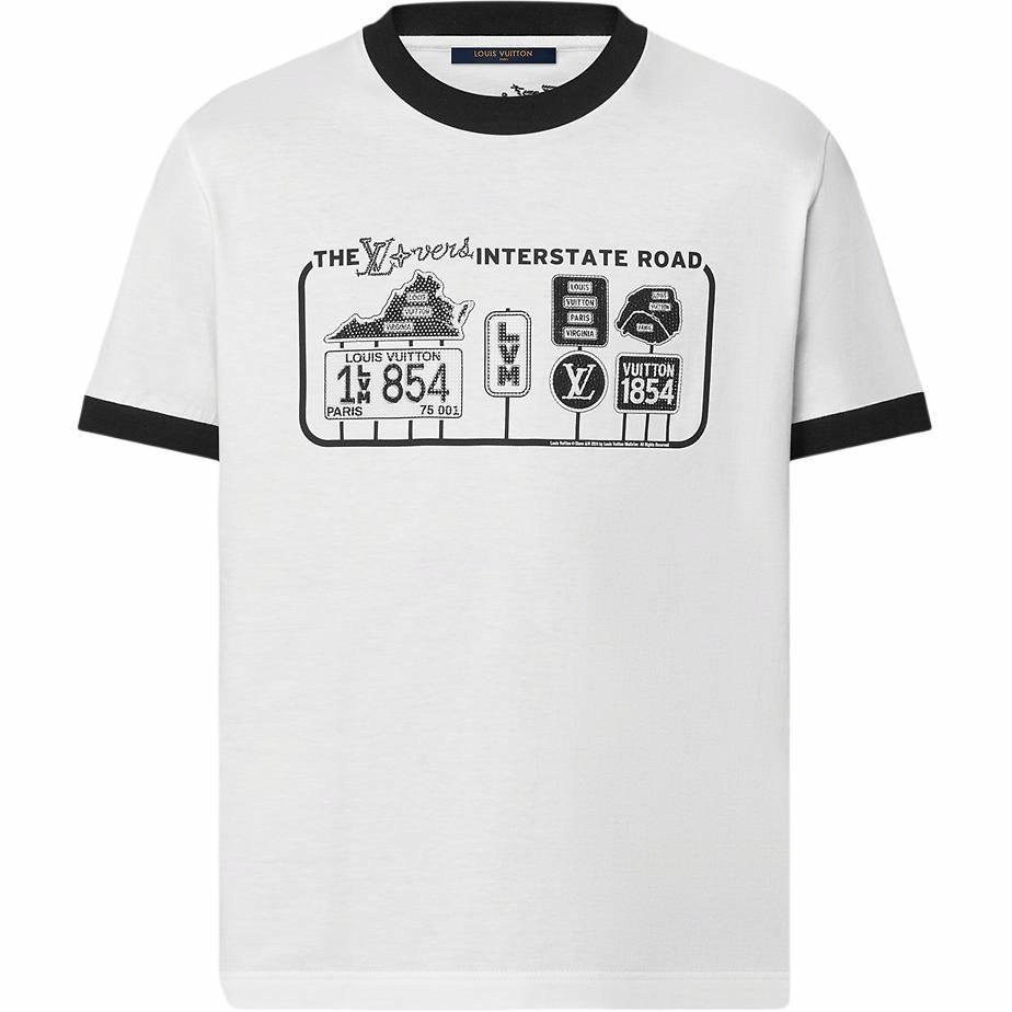 Футболка Louis Vuitton SS24 Loog Print T-Shirt White