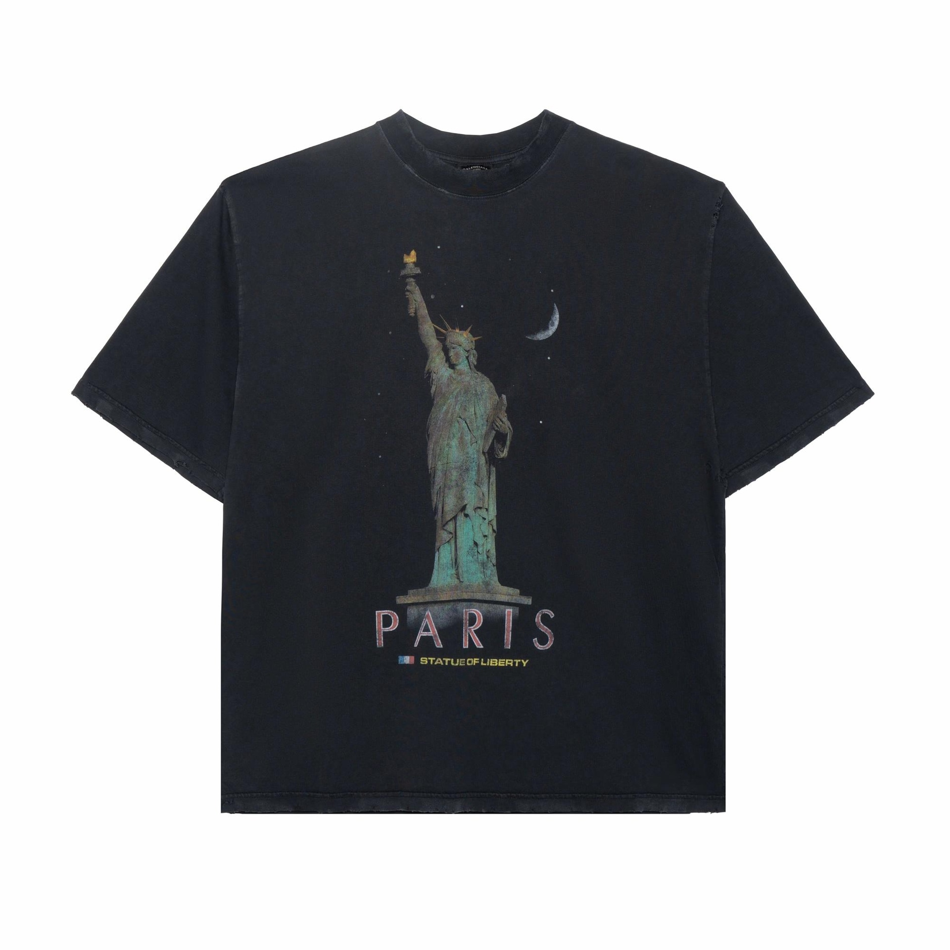 Футболка Balenciaga Printed Logo T-Shirt Black