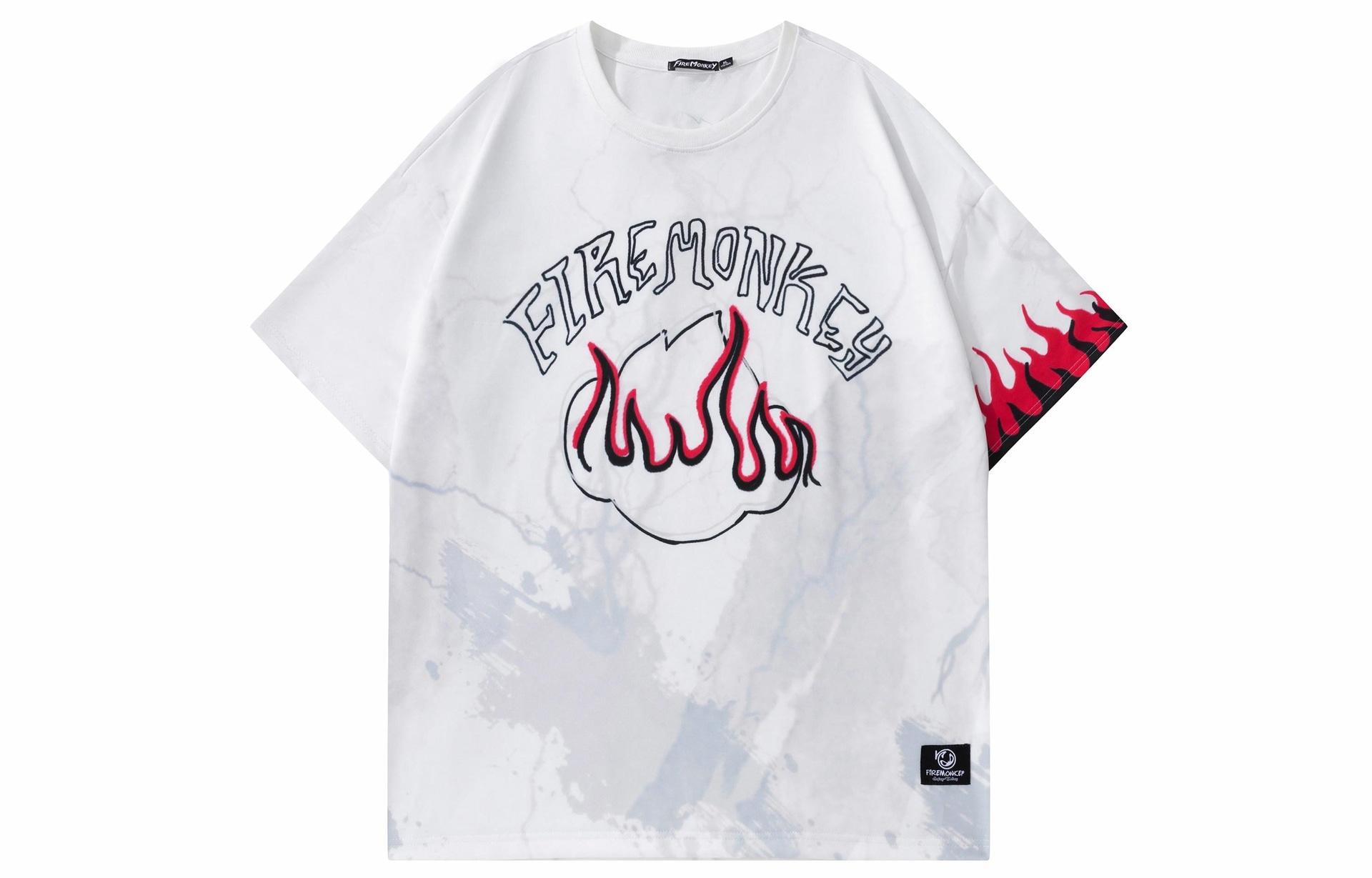 火猴/FireMonkey FireMonkey Gradient Cartoon Flame Tee