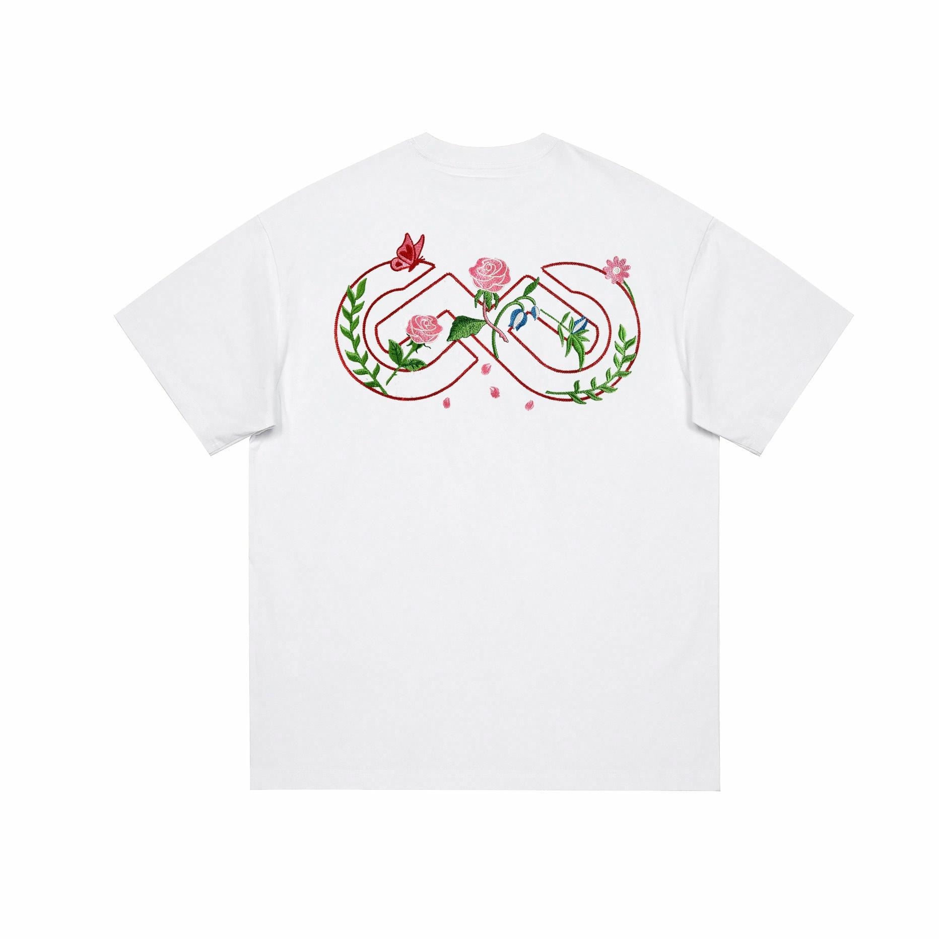 BOS BEAR Floral Embroidered T-Shirt