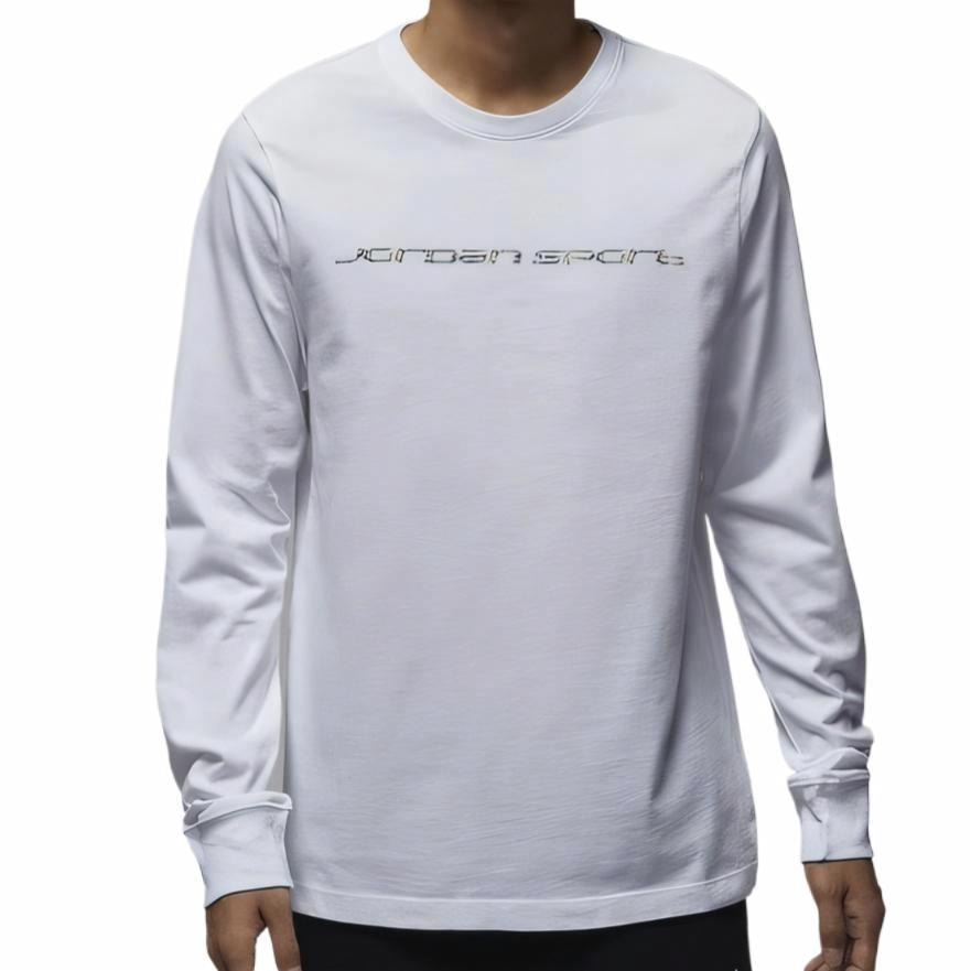 Футболка Jordan Crewneck Long Sleeve Tee White Black