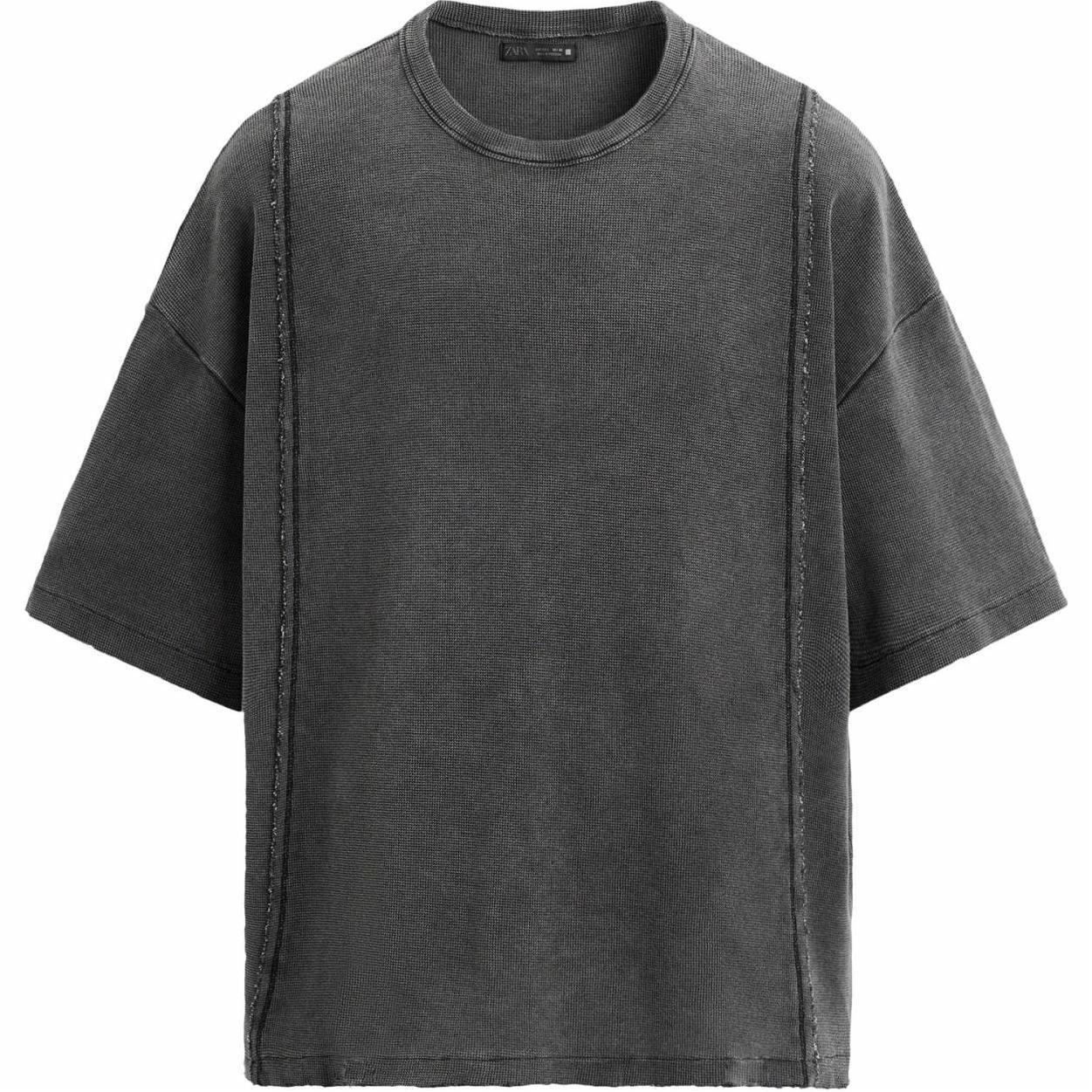 ZARA Basic Cotton T-Shirt Black