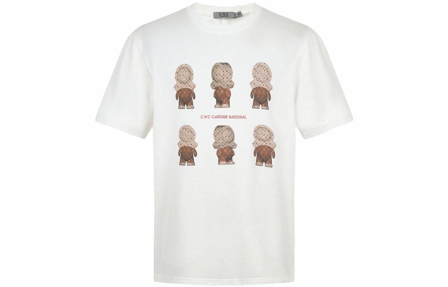 C'N'C Trend Series Teddy Print T-Shirt White