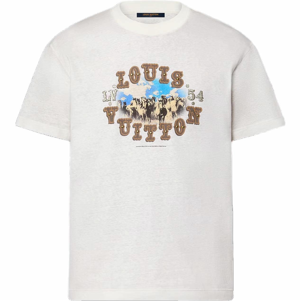 LOUIS VUITTON/路易威登 Louis Vuitton FW24 Logo T-Shirt White