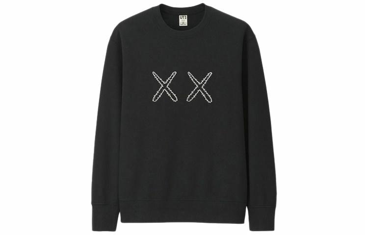 UNIQLO/优衣库 UNIQLO x KAWS Crew Neck Sweatshirt Black