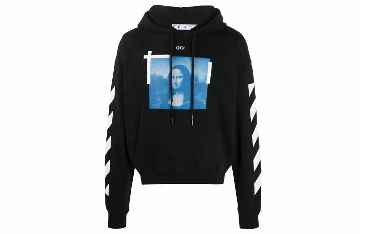 OFF-WHITE SS21 Mona Lisa Photo Print Sweatshirt Black