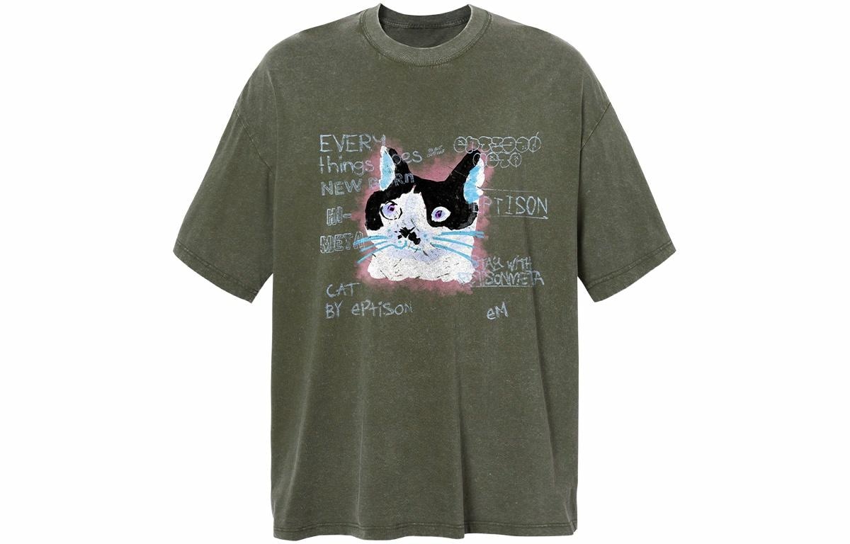 Eptison Graffiti Cat Print Tee — фото 2