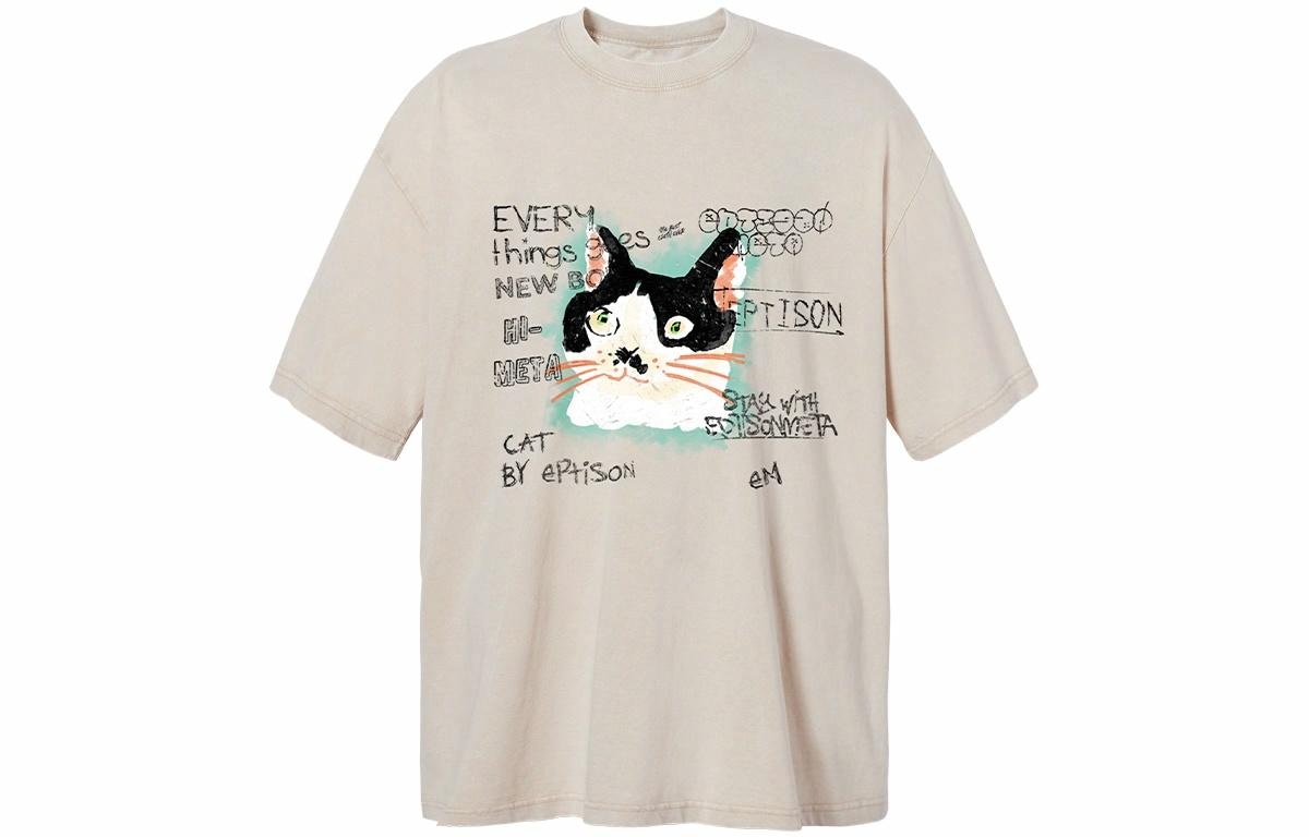 Eptison Graffiti Cat Print Tee — фото 4