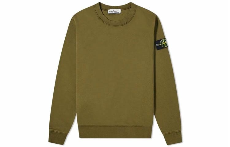 Stone Island Garment Dyed Crew Sweat Olive