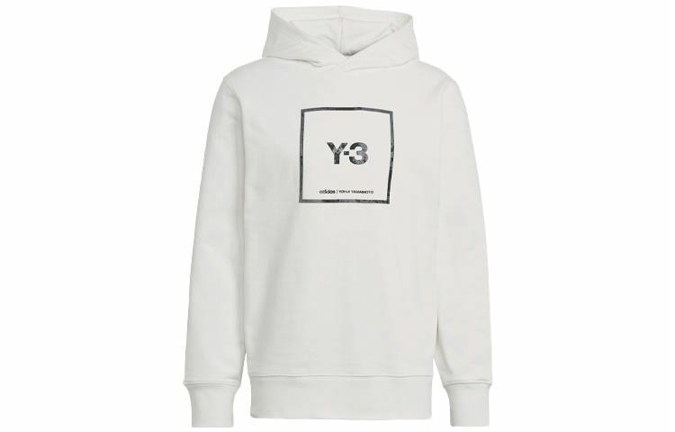 Y-3 Logo Hoodie White