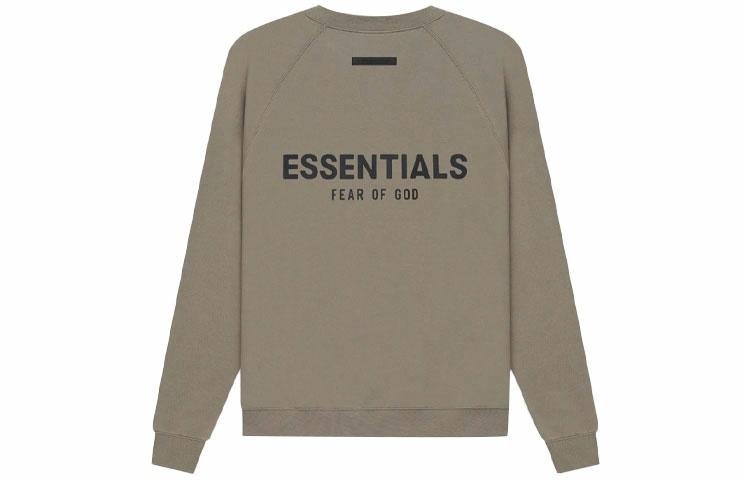 Fear of God Essentials SS21 Pull-Over Crewneck Taupe Logo