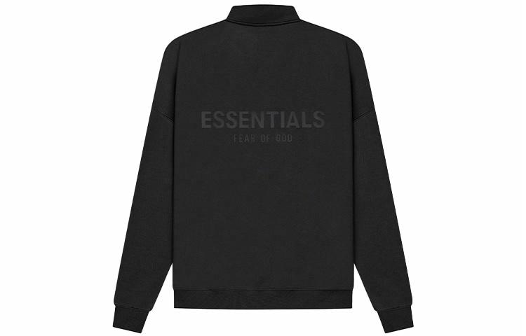 Fear of God Essentials SS21 Mockneck Half Zip Black Logo
