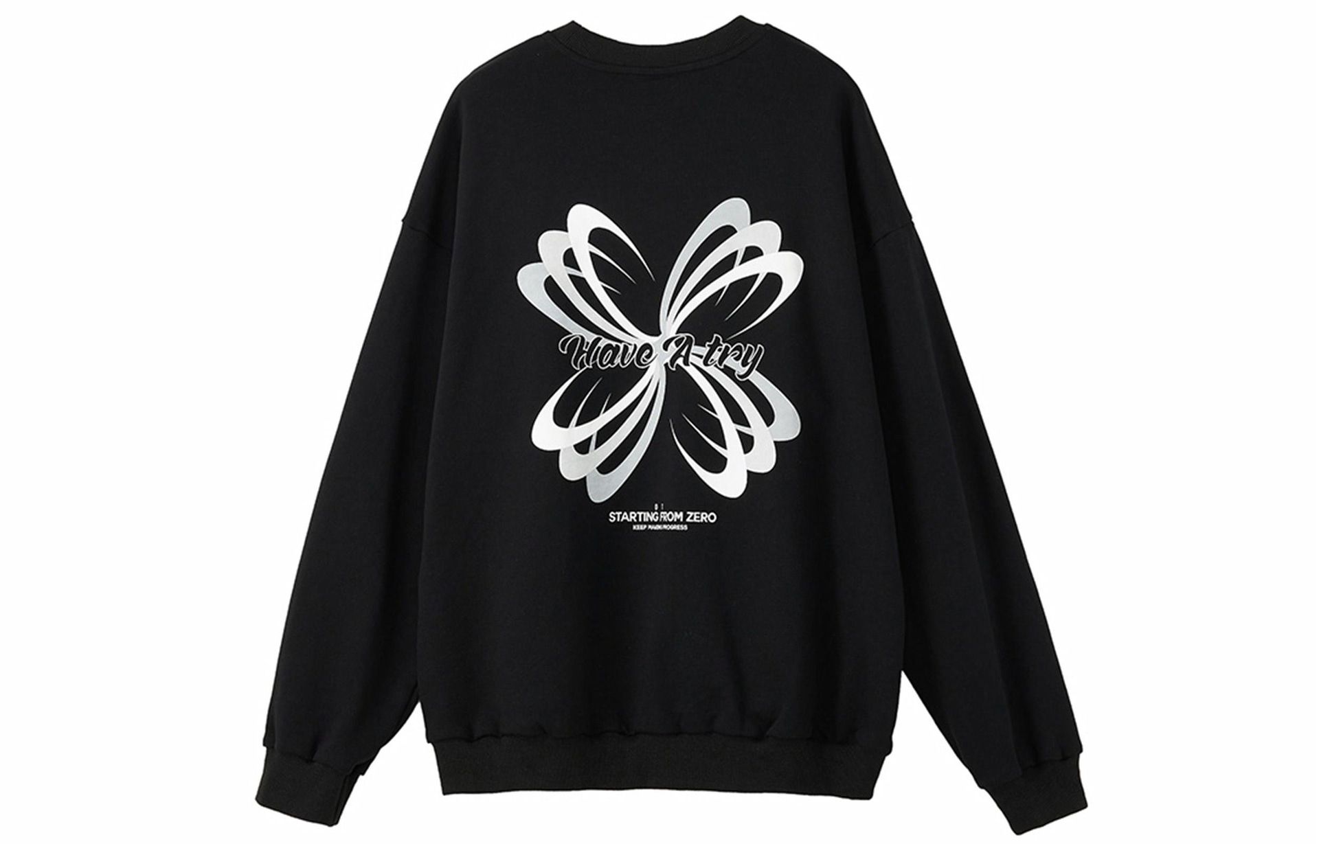 Atry Wing Print Crewneck Sweatshirt