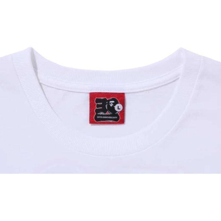 A BATHING APE BAPE SS23 30th Anniversary T-Shirt White — фото 3