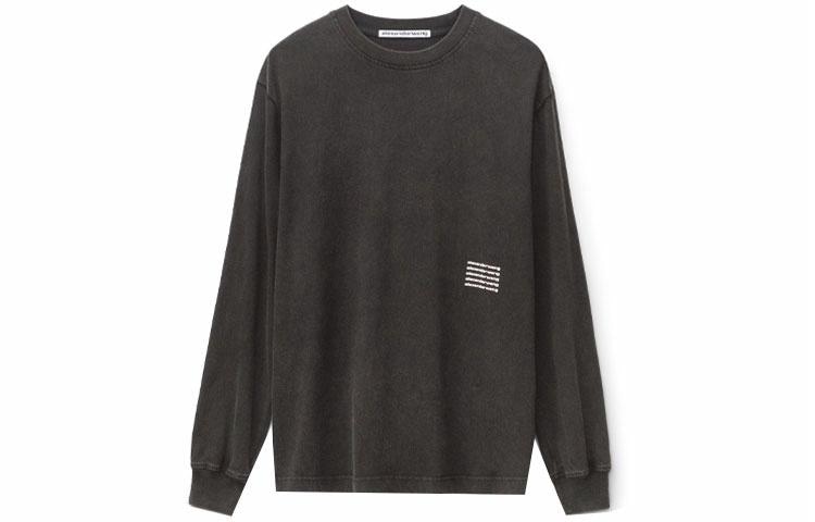 Alexander Wang Logo Knit Acid Wash Sweatshirt
