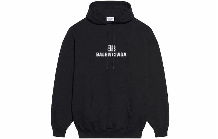 Balenciaga Logo Print Hoodie