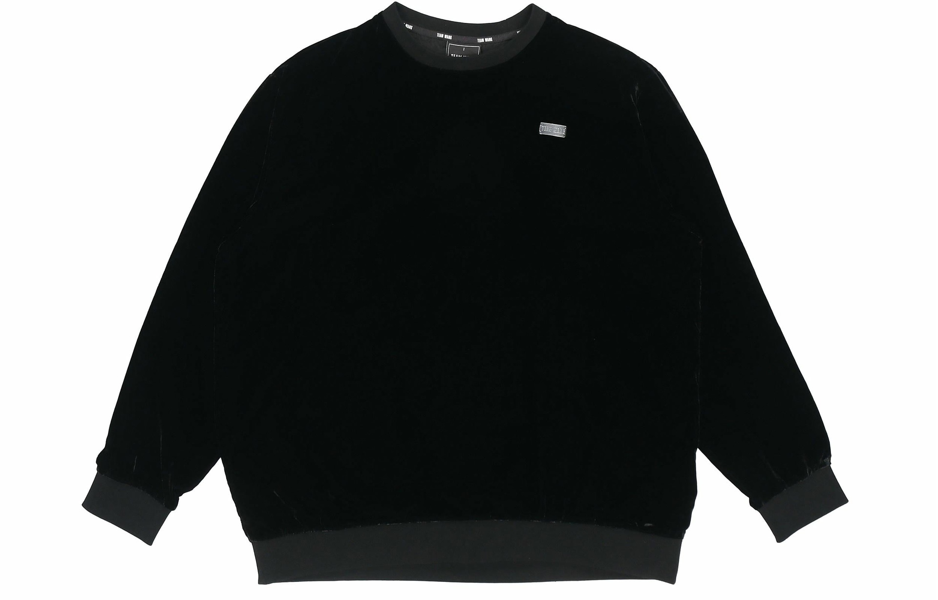 Team Wang Design TEAM WANG Logo Velvet Sweatshirt Black