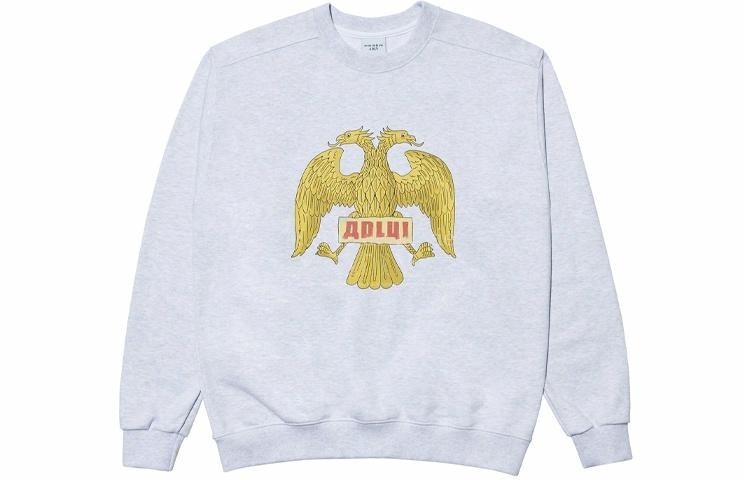 acme de la vie ADLV Eagle Logo Cartoon Print Crewneck Sweatshirt Grey