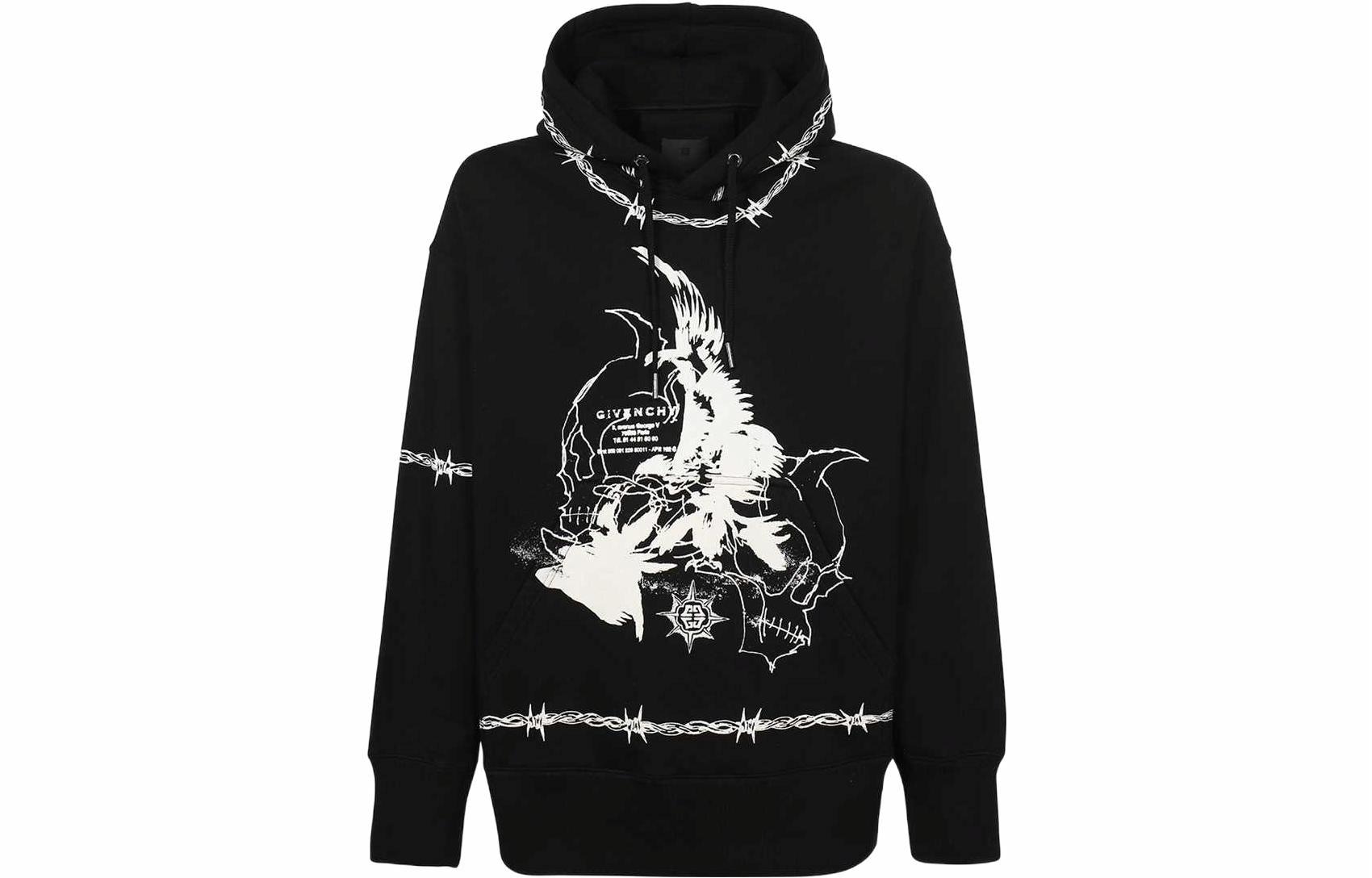 Givenchy/纪梵希 Givenchy SS21 Gothic Logo Hoodie Black