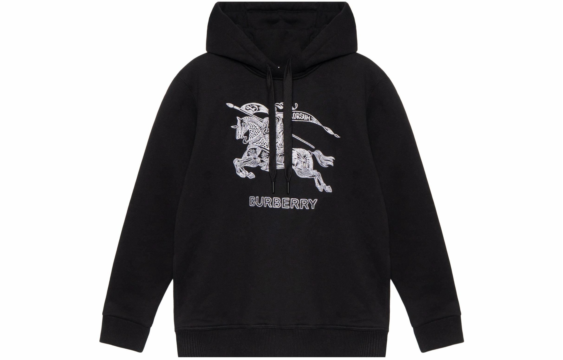 Худи Burberry SS23 Logo Embroidery Sweatshirt Black