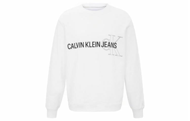 Calvin Klein Logo Print Sweatshirt White