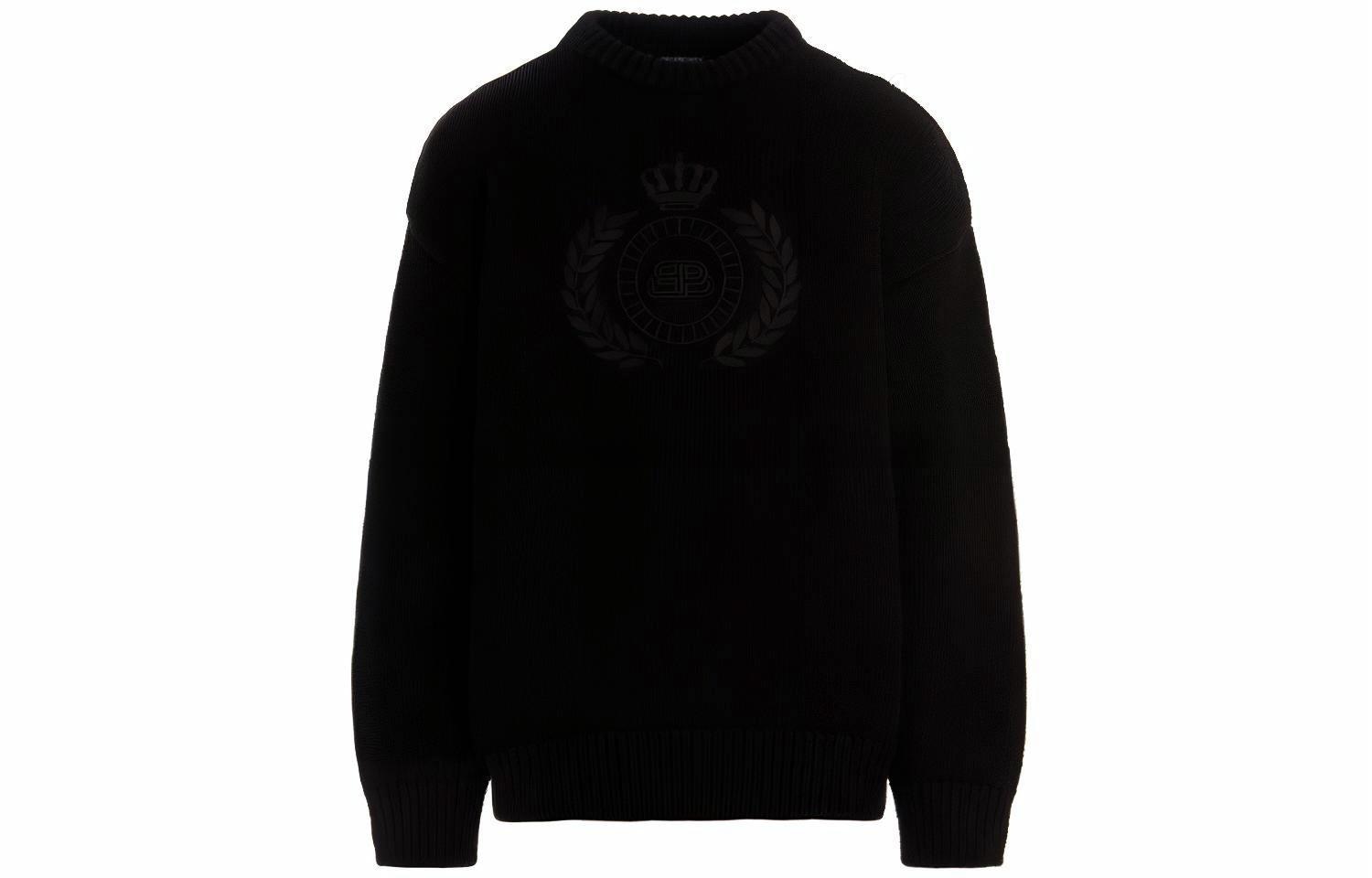 Худи Balenciaga Logo Crewneck Sweatshirt Black