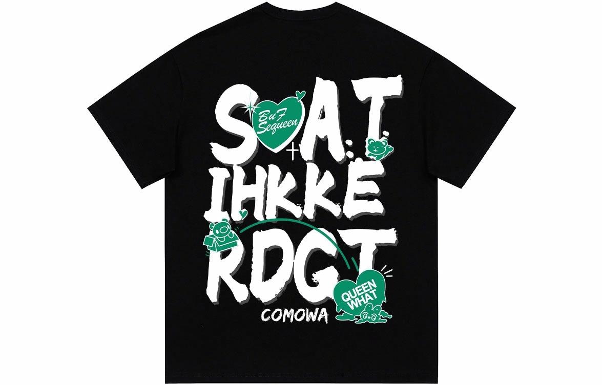 COMOWA Loose Letter Print T-Shirt