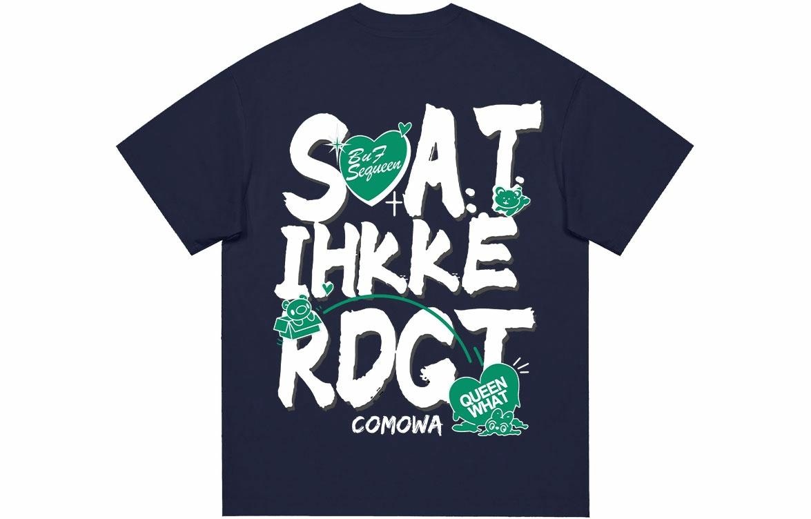 Comowa Loose Letter Print T-Shirt — фото 6