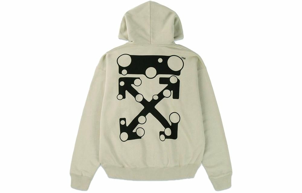 OFF-WHITE FW21 Bubble Arrow Hoodie Light Khaki