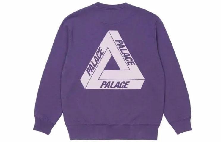 Худи PALACE FW21 Slub Crew Purple Logo