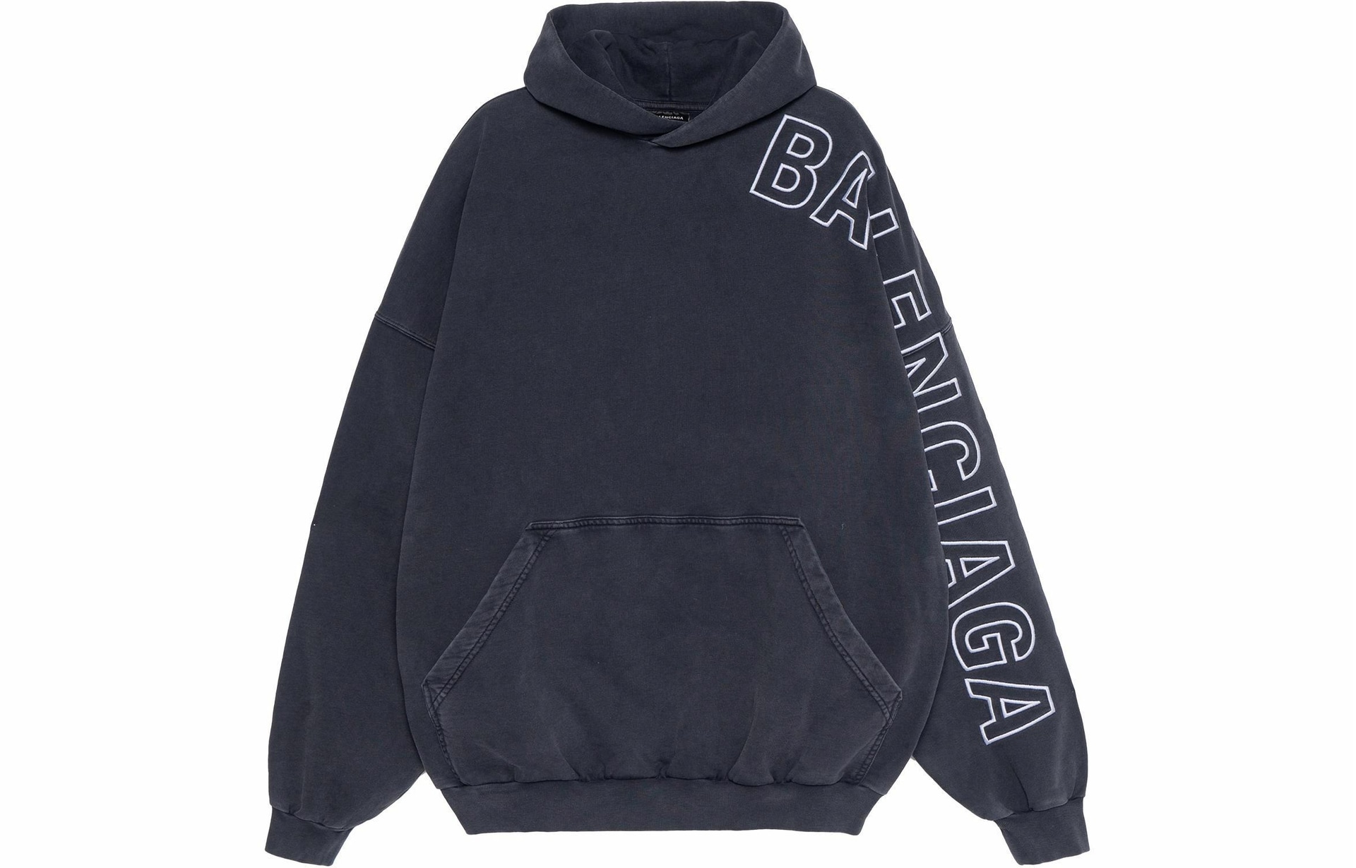 Balenciaga Logo Hoodie Black