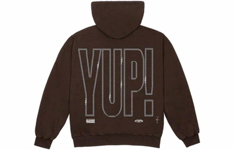 Travis Scott Logo Hoodie Brown