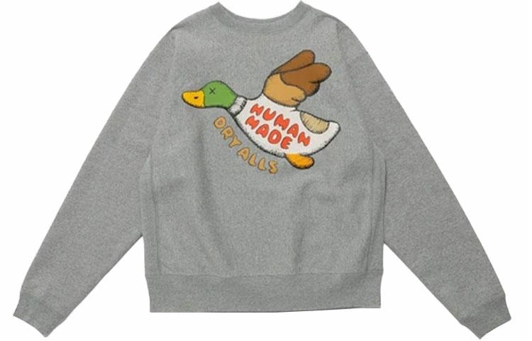 Худи HUMAN MADE x KAWS Logo Crewneck Sweatshirt Grey